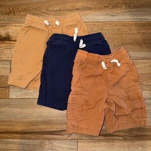 $120 Hanna Andersson Boys Shorts Lot of 3 Size 110 US 5 Tan Khaki Blue Bundle